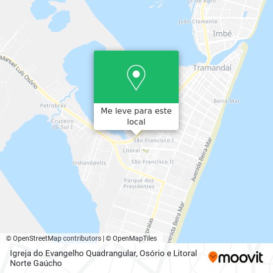 Igreja do Evangelho Quadrangular mapa
