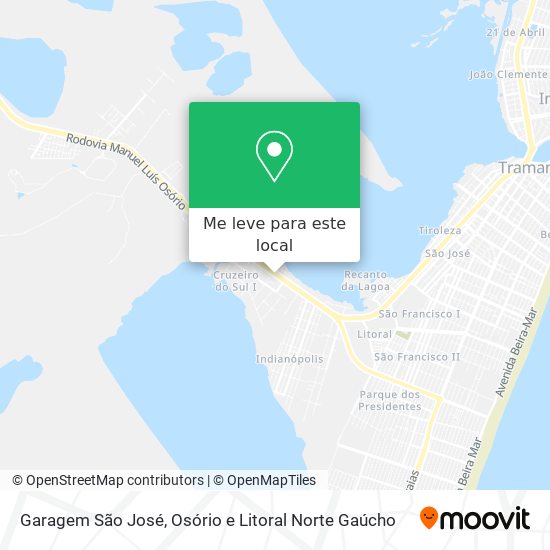Garagem São José mapa