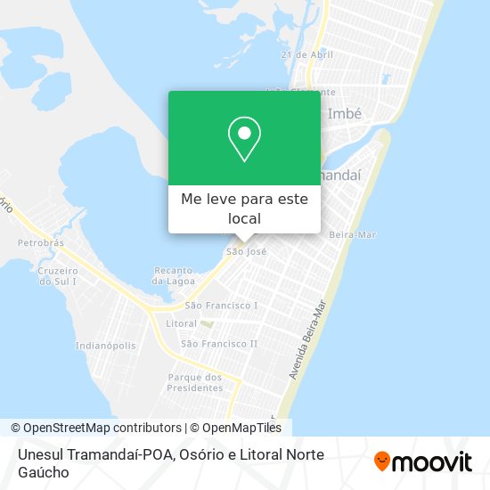 Unesul Tramandaí-POA mapa
