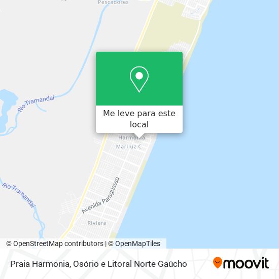 Praia Harmonia mapa