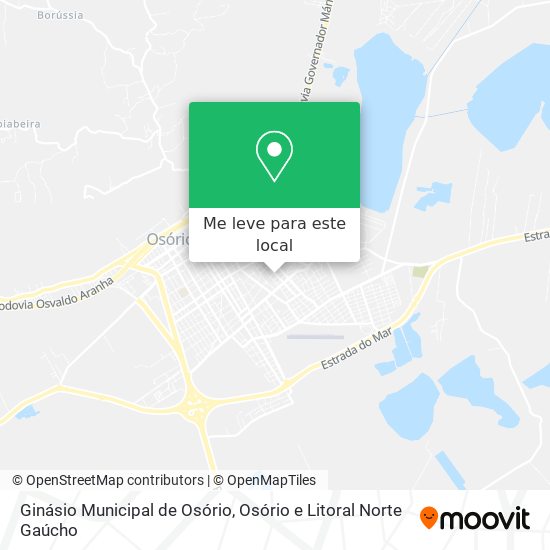 Ginásio Municipal de Osório mapa