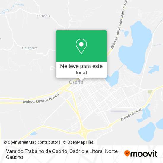 Vara do Trabalho de Osório mapa