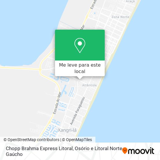 Chopp Brahma Express Litoral mapa