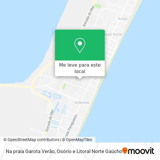 Na praia Garota Verão mapa
