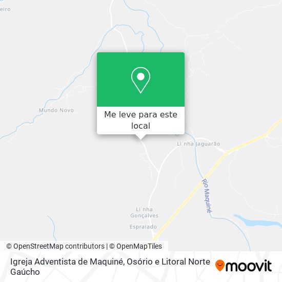 Igreja Adventista de Maquiné mapa