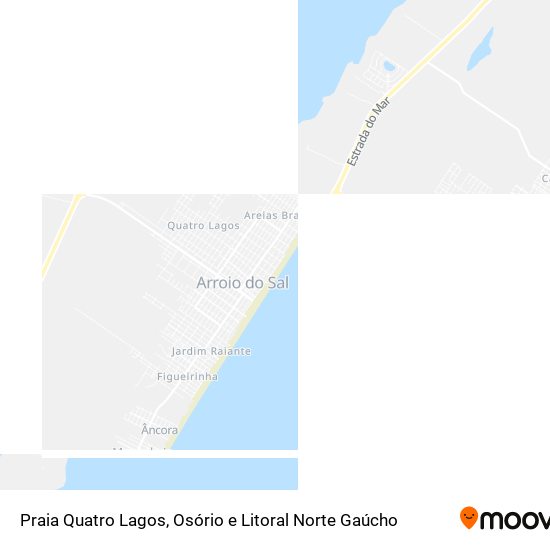 Praia Quatro Lagos mapa