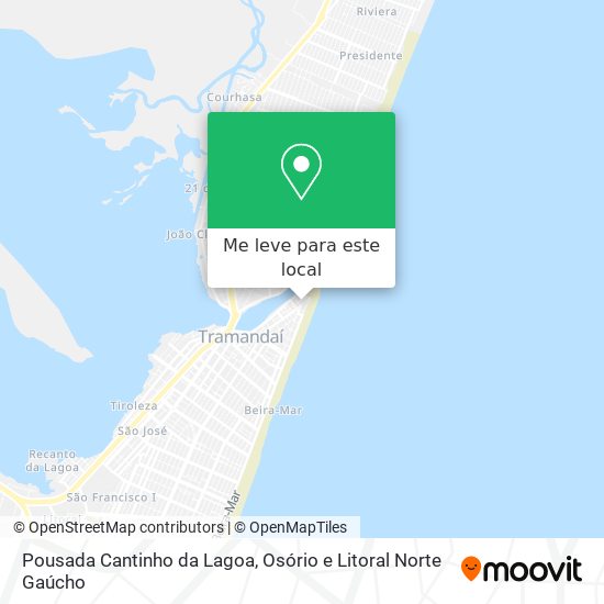 Pousada Cantinho da Lagoa mapa
