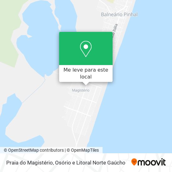 Praia do Magistério mapa