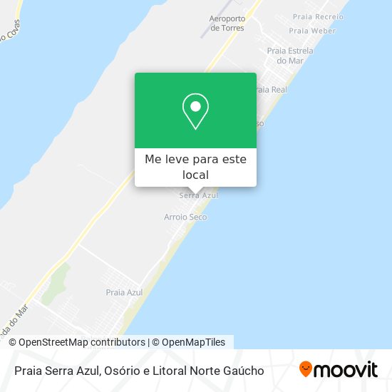 Praia Serra Azul mapa