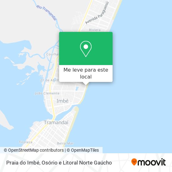 Praia do Imbé mapa