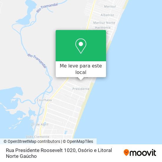 Rua Presidente Roosevelt 1020 mapa