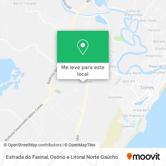 Estrada do Faxinal mapa