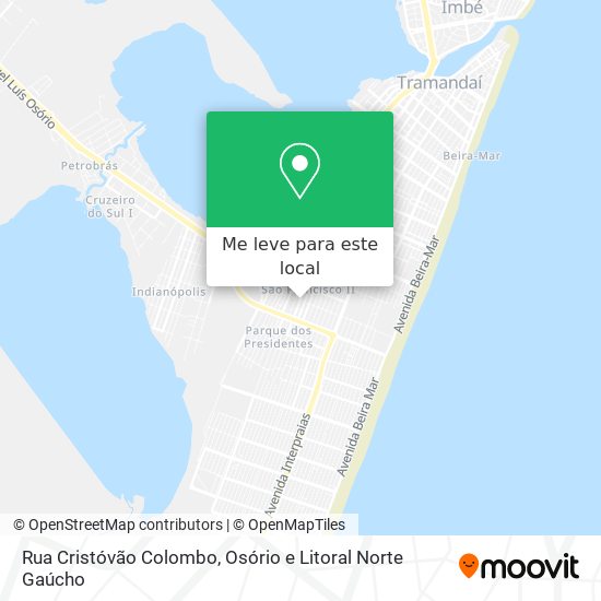 Rua Cristóvão Colombo mapa