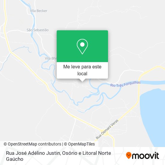 Rua José Adélino Justin mapa