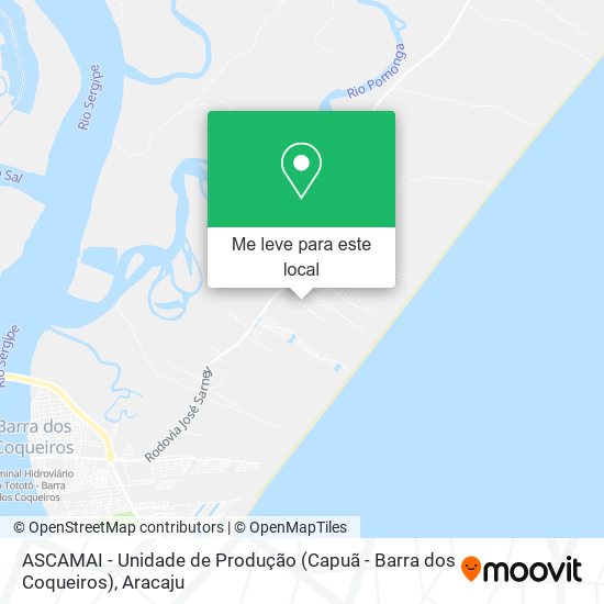 ASCAMAI - Unidade de Produção  (Capuã - Barra dos Coqueiros) mapa