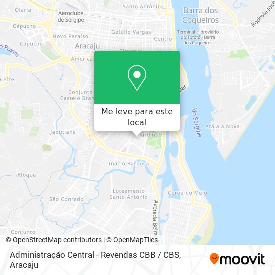 Administração Central - Revendas CBB / CBS mapa