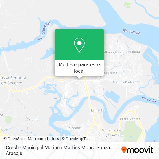 Creche Municipal Mariana Martins Moura Souza mapa