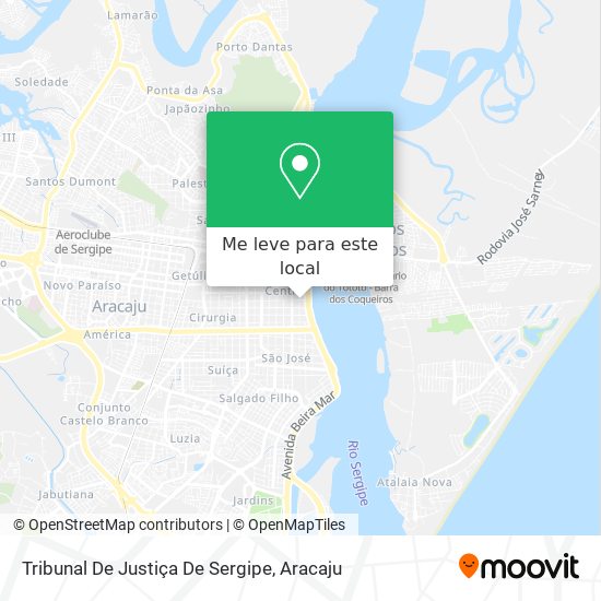 Tribunal De Justiça De Sergipe mapa