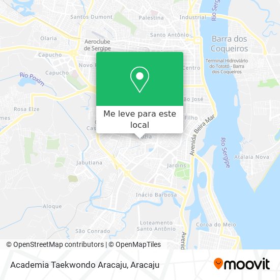 Academia Taekwondo Aracaju mapa