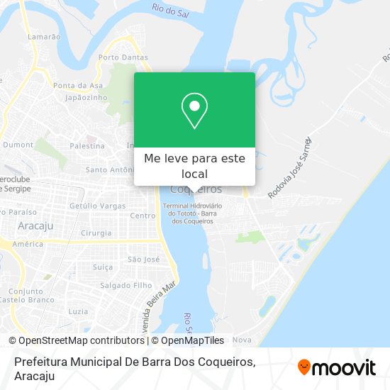 Prefeitura Municipal De Barra Dos Coqueiros mapa