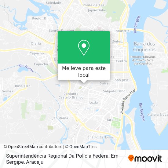 Superintendência Regional Da Polícia Federal Em Sergipe mapa