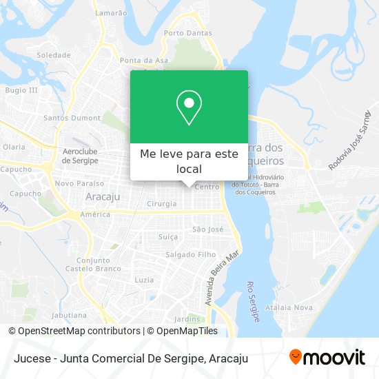 Jucese - Junta Comercial De Sergipe mapa