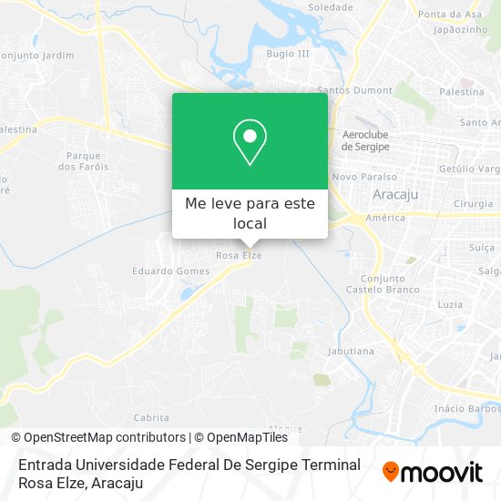 Entrada Universidade Federal De Sergipe Terminal Rosa Elze mapa