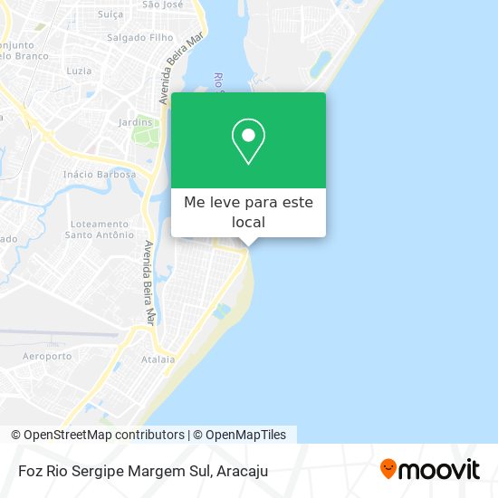 Foz Rio Sergipe Margem Sul mapa