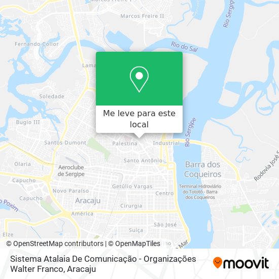 Sistema Atalaia De Comunicação - Organizações Walter Franco mapa
