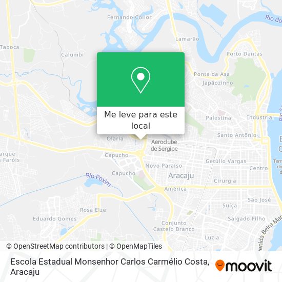 Escola Estadual Monsenhor Carlos Carmélio Costa mapa