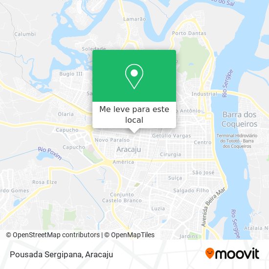 Pousada Sergipana mapa