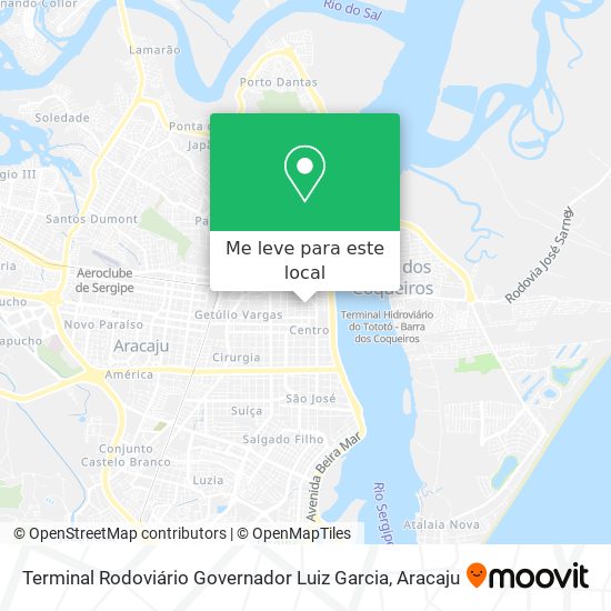 Terminal Rodoviário Governador Luiz Garcia mapa