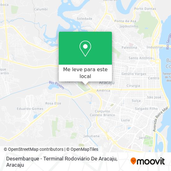Desembarque - Terminal Rodoviário De Aracaju mapa