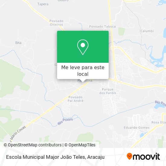 Escola Municipal Major João Teles mapa