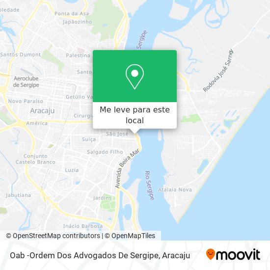 Oab -Ordem Dos Advogados De Sergipe mapa