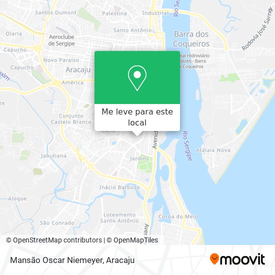 Mansão Oscar Niemeyer mapa