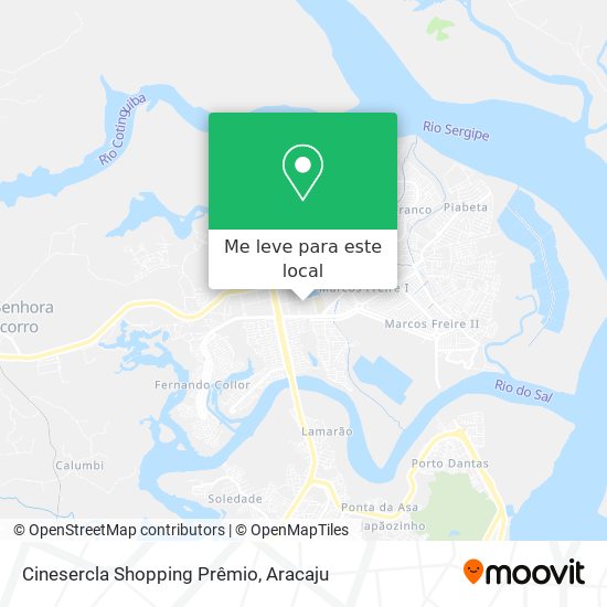 Cinesercla Shopping Prêmio mapa