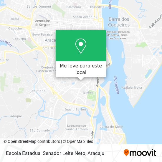 Escola Estadual Senador Leite Neto mapa