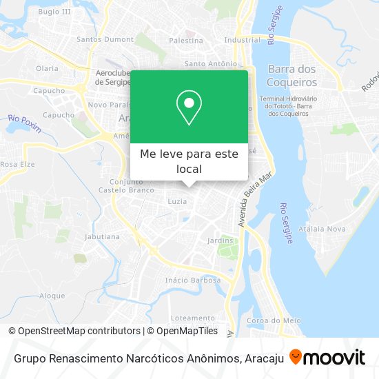 Grupo Renascimento Narcóticos Anônimos mapa