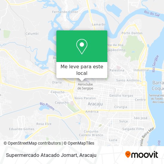 Supermercado Atacado Jomart mapa