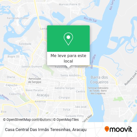 Casa Central Das Irmãs Teresinhas mapa