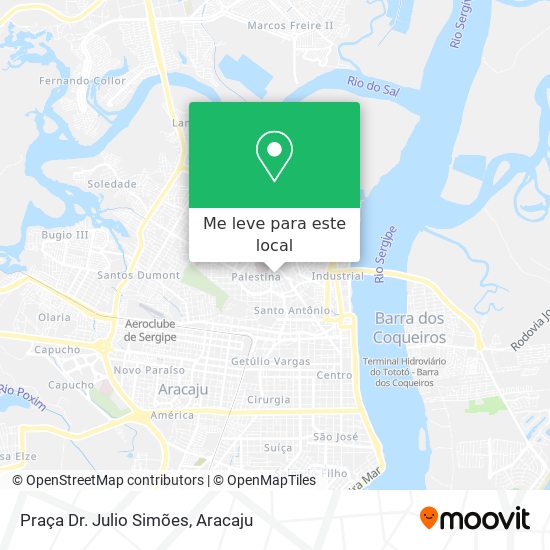Praça Dr. Julio Simões mapa