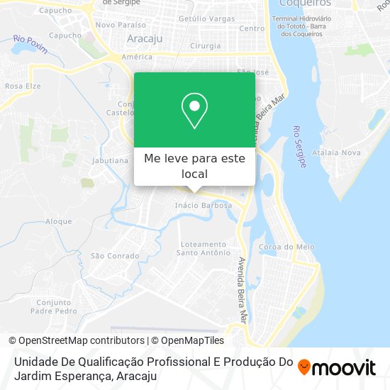 Unidade De Qualificação Profissional E Produção Do Jardim Esperança mapa