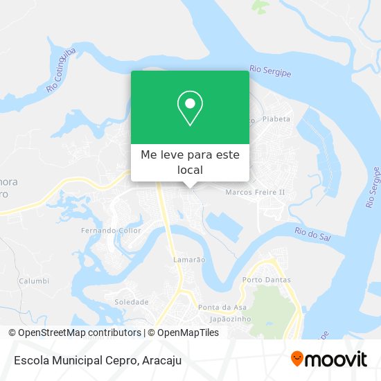 Escola Municipal Cepro mapa