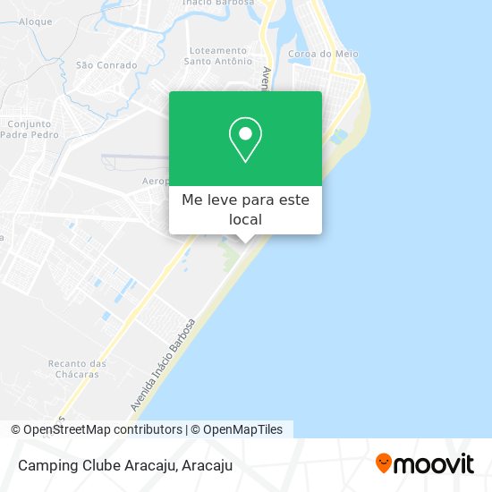 Camping Clube Aracaju mapa
