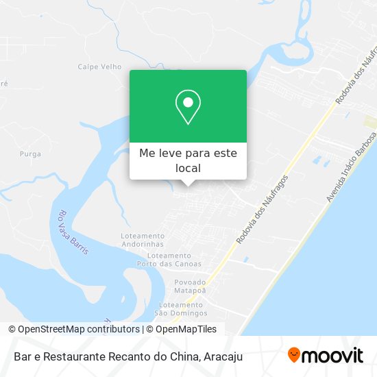 Bar e Restaurante Recanto do China mapa