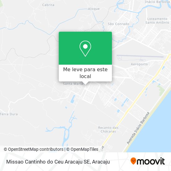 Missao Cantinho do Ceu Aracaju SE mapa