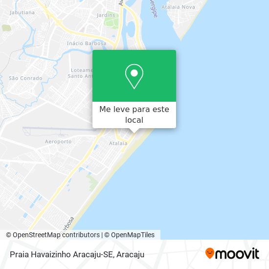 Praia Havaizinho Aracaju-SE mapa