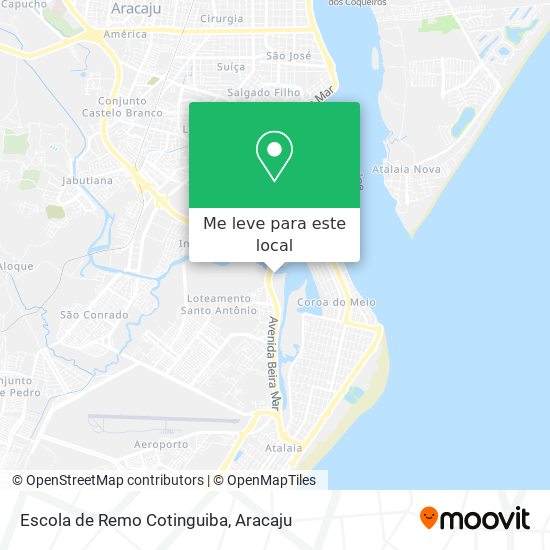 Escola de Remo Cotinguiba mapa