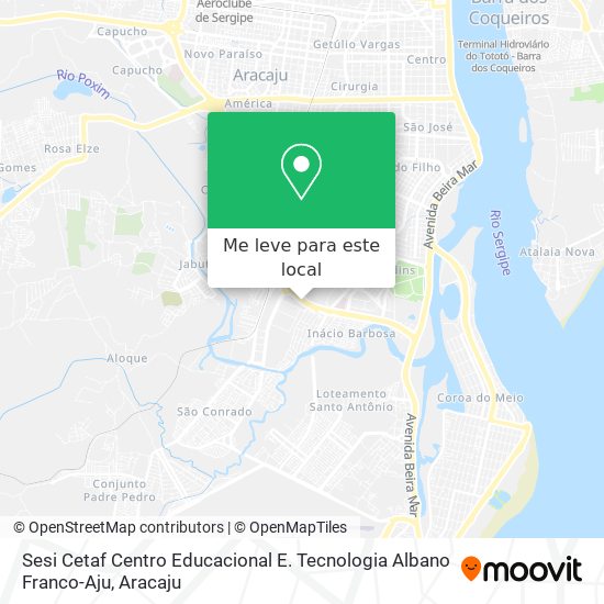 Sesi Cetaf Centro Educacional E. Tecnologia Albano Franco-Aju mapa